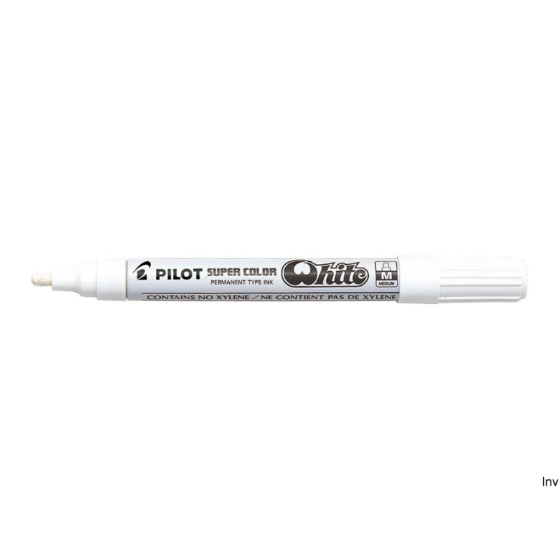 Marker olejowy Pilot biały grubość M 4,5 mm, szybkoschnący, wodoodporny, 450 m długości linii pisania