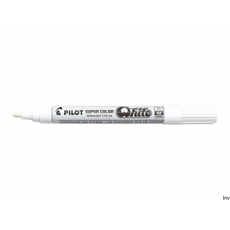 Marker olejowy Pilot biały grubość M 4,5 mm, szybkoschnący, wodoodporny, 450 m długości linii pisania
