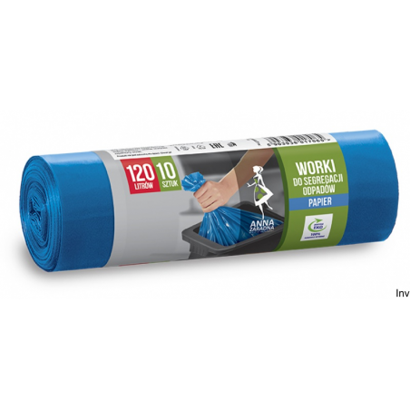 Worki do segregacji papieru niebieskie 120l LDPE 10 sztuk Stella