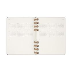 Kalendarz tygodniowy i miesięczny na spirali MOLESKINE 2025, 12M, XL, twarda oprawa, 20,4x25,2cm, czarny
