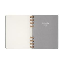 Kalendarz tygodniowy i miesięczny na spirali MOLESKINE 2025, 12M, XL, twarda oprawa, 20,4x25,2cm, czarny