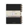 Kalendarz tygodniowy i miesięczny na spirali MOLESKINE 2025, 12M, XL, twarda oprawa, 20,4x25,2cm, czarny