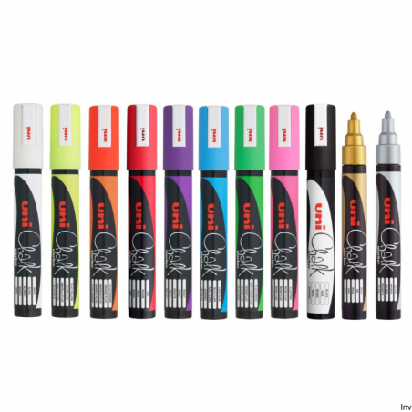 Marker kredowy Uni CHALK PWE-5M srebrny
