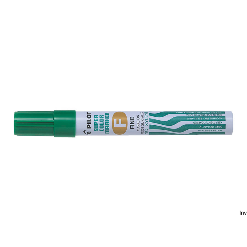 Marker permanentny Pilot SCA-F zielony, 1 mm, wodoodporny, szybkoschnący, aluminiowa obudowa
