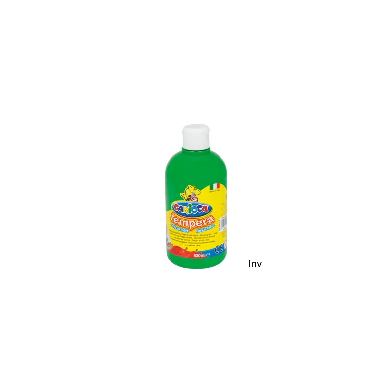 Farba tempera zielona 500 ml Carioca do malowania na papierze, kartonie, drewnie i polistyrenie