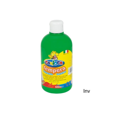 Farba tempera zielona 500 ml Carioca do malowania na papierze, kartonie, drewnie i polistyrenie