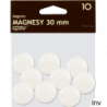 Magnesy 30 mm biały Grand, opakowanie 10 sztuk do tablic magnetycznych