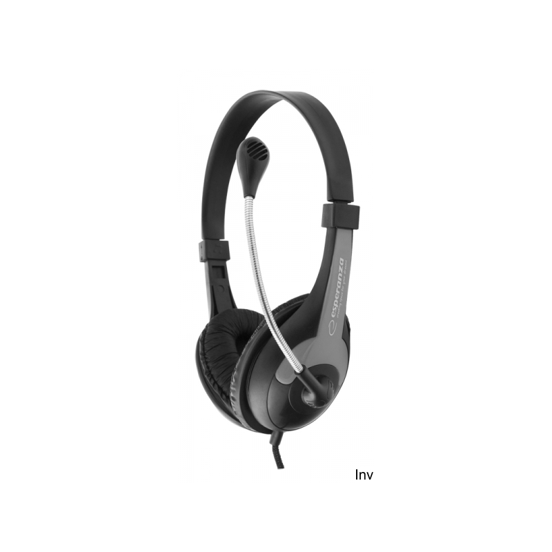 Słuchawki z mikrofonem czarne ROOSTER EH158K ESPERANZA