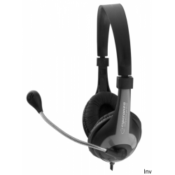 Słuchawki z mikrofonem czarne ROOSTER EH158K ESPERANZA