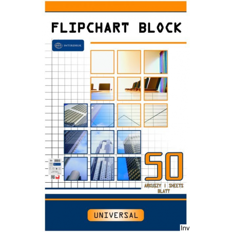 Blok do flipcharta Interdruk 50x100 cm, kratka, 1 blok