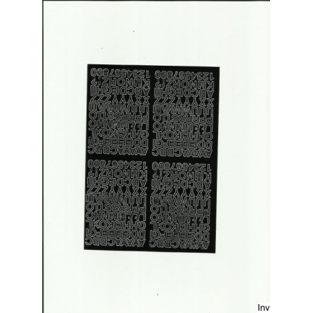 Litery samoprzylepne 0.7 cm czarne 8 sztuk Artdruk