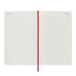 Kalendarz dzienny MOLESKINE 2025, 12M, L, miękka oprawa, 13x21cm, scarlet red