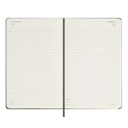 Kalendarz dzienny MOLESKINE 2025, 12M, L, twarda oprawa, 13x21cm, myrtle green