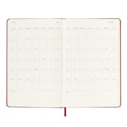 Kalendarz dzienny MOLESKINE 2025, 12M, L, twarda oprawa, 13x21cm, scarlet red
