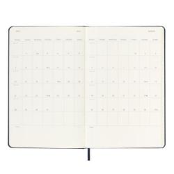 Kalendarz dzienny MOLESKINE 2025, 12M, L, twarda oprawa, 13x21cm, czarny