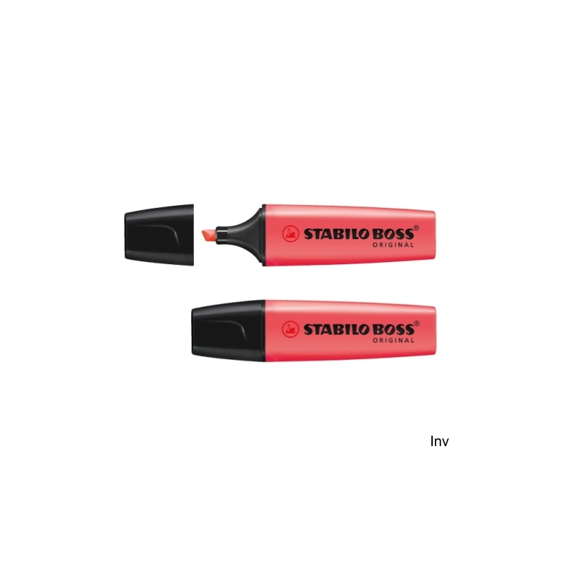 Zakreślacz fluorescencyjny czerwony STABILO BOSS 70/40, tusz wodny, napełniany, 2-5 mm, 1 sztuka