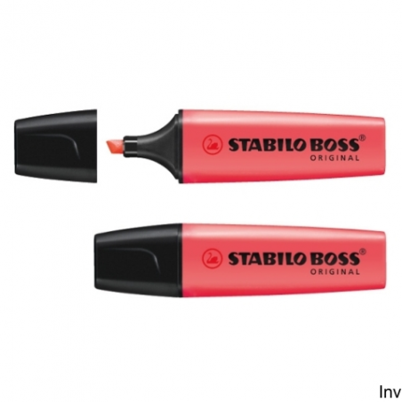Zakreślacz fluorescencyjny czerwony STABILO BOSS 70/40, tusz wodny, napełniany, 2-5 mm, 1 sztuka