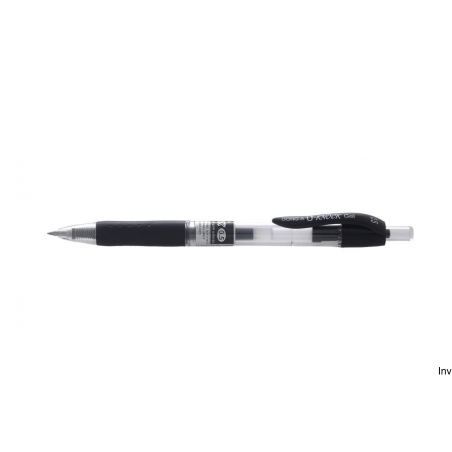 Pióro żelowe Dong-A U-KNOCK czarne 0,5 mm, wodoodporny tusz, wymienny wkład, opakowanie 12 sztuk