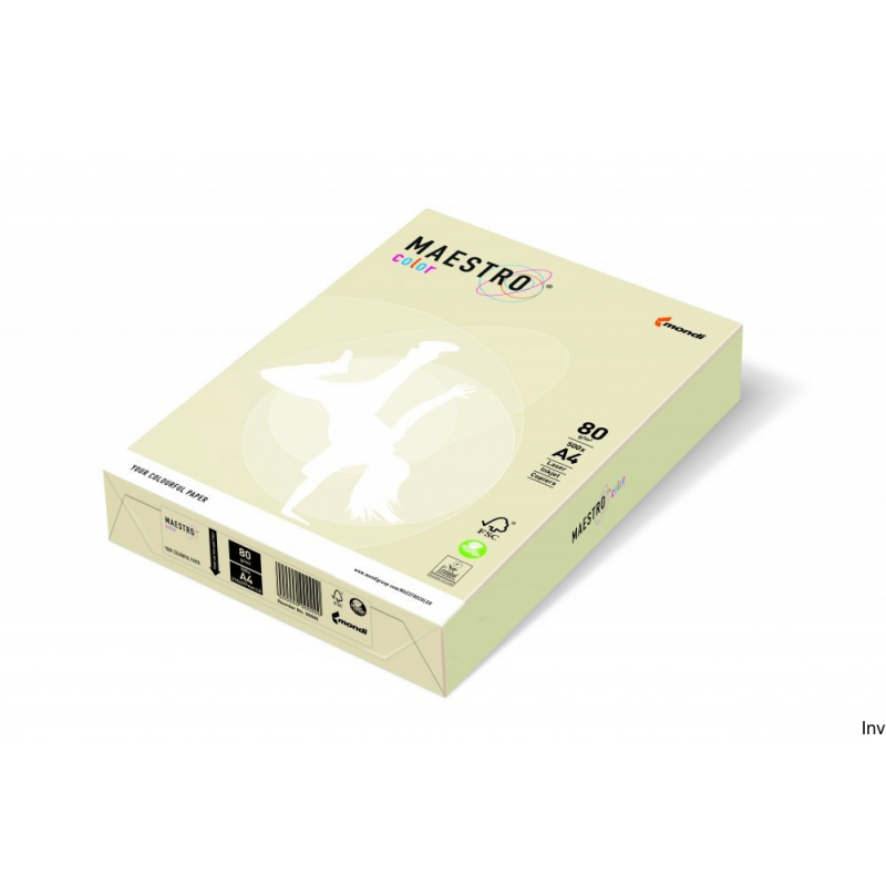 Papier xero Maestro Color A4 80 g wanilia 250 arkuszy