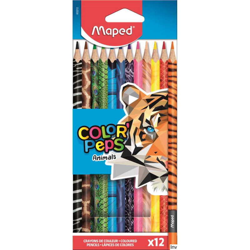 Kredki trójkątne Color'Peps Animals 12 kolorów Maped