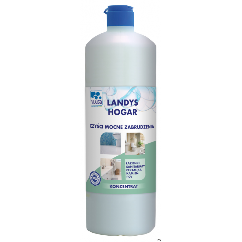 Koncentrat VIJUSA Landys Hogar 1l do usuwania trudnych zabrudzeń - do podłóg, ścian, ceramiki, kamienia, sanitariatów, PVC