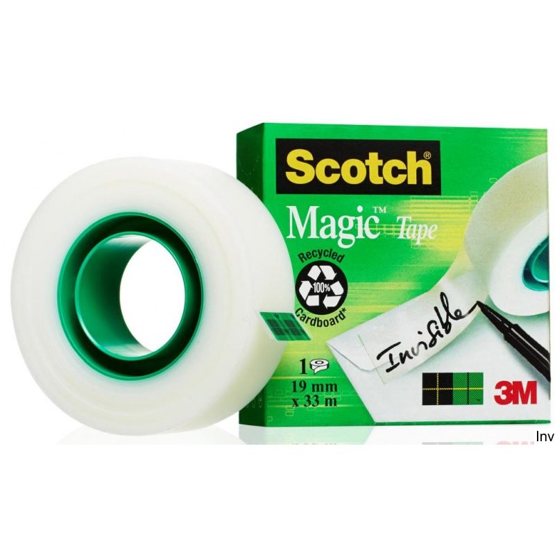 Taśma biurowa matowa 19mm x 33m w pudełku Scotch 3M Magic 810