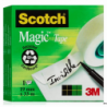 Taśma biurowa matowa 19mm x 33m w pudełku Scotch 3M Magic 810