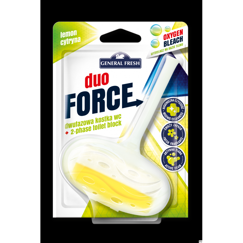 Kostka do WC DUO FORCE 40g cytryna General Fresh