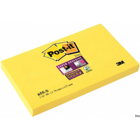 Post-It 3M Bloczek samoprzylepny Super Sticky 127x76mm 90 sztuk żółty