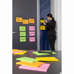 Bloczek samoprzylepny Post-It Super Sticky 200x149mm, 4x45 sztuk, mix kolorów