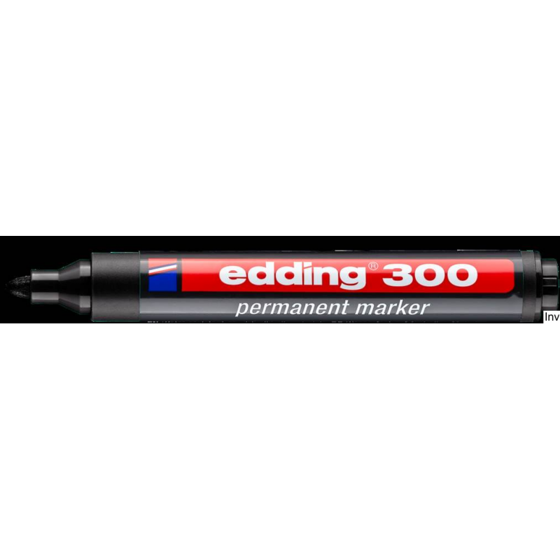 Edding Foliopis 300-1 czarny, końcówka okrągła, niezmywalny marker do różnych powierzchni
