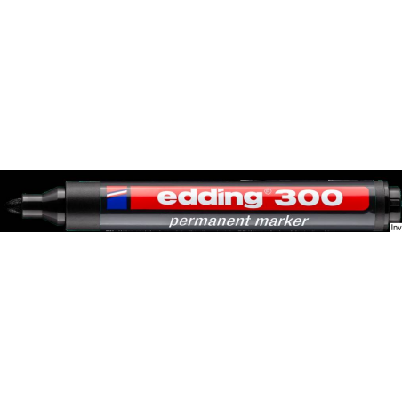 Edding Foliopis 300-1 czarny, końcówka okrągła, niezmywalny marker do różnych powierzchni
