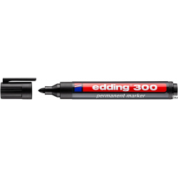 Edding Foliopis 300-1 czarny, końcówka okrągła, niezmywalny marker do różnych powierzchni