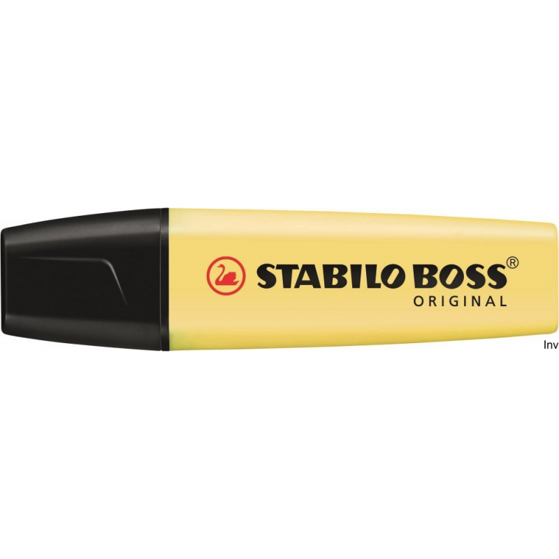 Zakreślacz STABILO BOSS pastelowy żółty 70/144, tusz na bazie wody, szerokość linii 2-5 mm