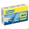 Zszywki Rapid Standard 26/6, 1000 sztuk, do zszywania do 20 kartek
