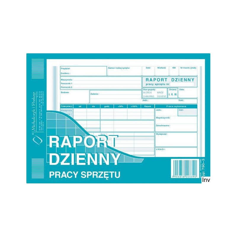790-3 Raport dzien.pr.sprz.A5 MICHALCZYK I PROKOP