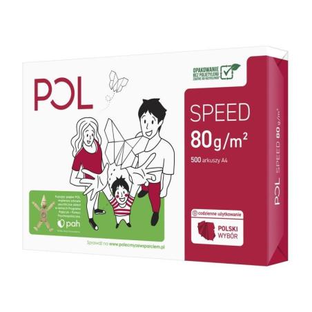 PAKIET Papier ksero POL SPEED, A4, klasa C, 153CIE, 80gsm, 500ark.