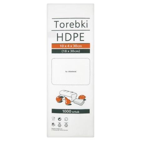 Torebki spożywcze SARANTIS, HDPE, 10x4x30cm, 1000 szt., transparentne