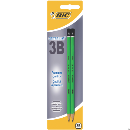 Ołówek grafitowy BIC Criterium 550 3B Blister 2 sztuki