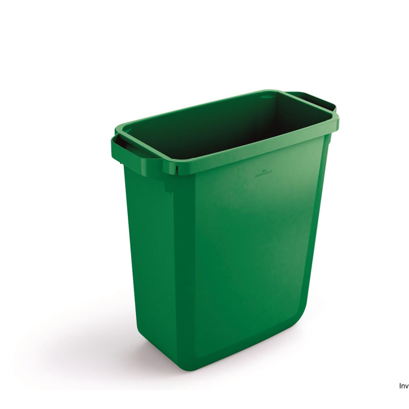 Pojemnik prostokątny 60 l zielony Durable do odpadów i recyklingu z uchwytami 590 x 600 x 282 mm