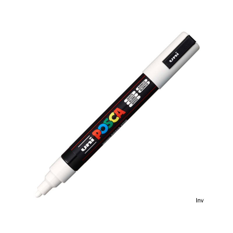 Marker permanentny Uni POSCA PC-5M biały 71174 1,8-2,5 mm do papieru, drewna, metalu, szkła i ceramiki
