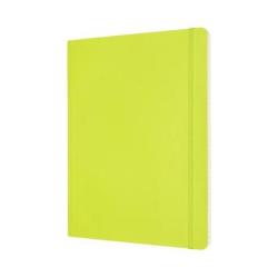 Notes MOLESKINE Classic XL (19x25cm), w linie, miękka oprawa, 192 strony, lemon green