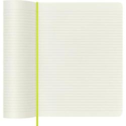 Notes MOLESKINE Classic XL (19x25cm), w linie, miękka oprawa, 192 strony, lemon green