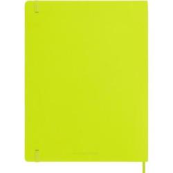 Notes MOLESKINE Classic XL (19x25cm), w linie, miękka oprawa, 192 strony, lemon green