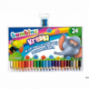Kredki Bambino w drewnie 24 kolory 15 cm z temperówką