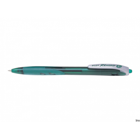 Długopis olejowy Pilot Rexgrip zielony 0,21 mm, wymienny wkład, wodoodporny, gumowy uchwyt