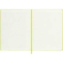 Notes MOLESKINE Classic XL (19x25cm), w linie, twarda oprawa, 192 strony, lemon green