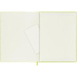 Notes MOLESKINE Classic XL (19x25cm), w linie, twarda oprawa, 192 strony, lemon green