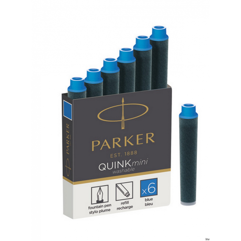 Naboje atramentowe QUINK MINI niebieskie 1950409 Parker