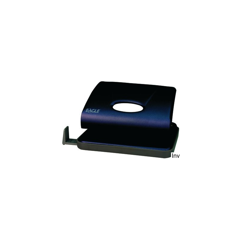 Dziurkacz metalowy Eagle 706 czarny, do 12 kartek, rozstaw 80 mm, średnica 5 mm